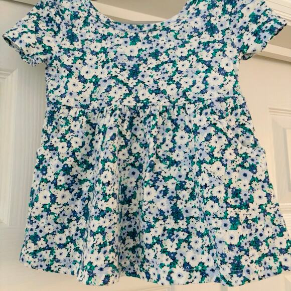 Balsam Green Floral Skater Dress from Baby Gap 12-18 Months - Picture 1 of 2
